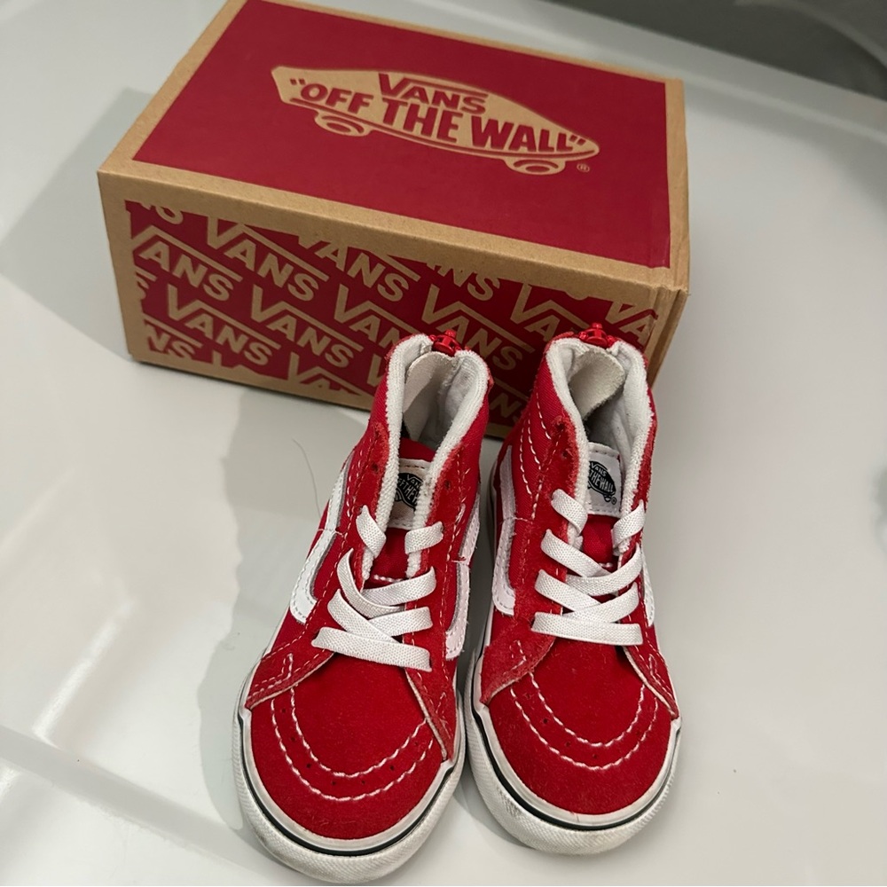 Vans toddler Red High-Top Sneakers